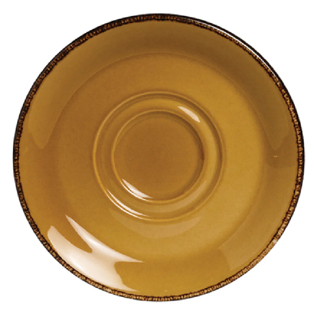 Steelite 11210225 6-1/2 Inch Round Saucer Vitrified China Double Well