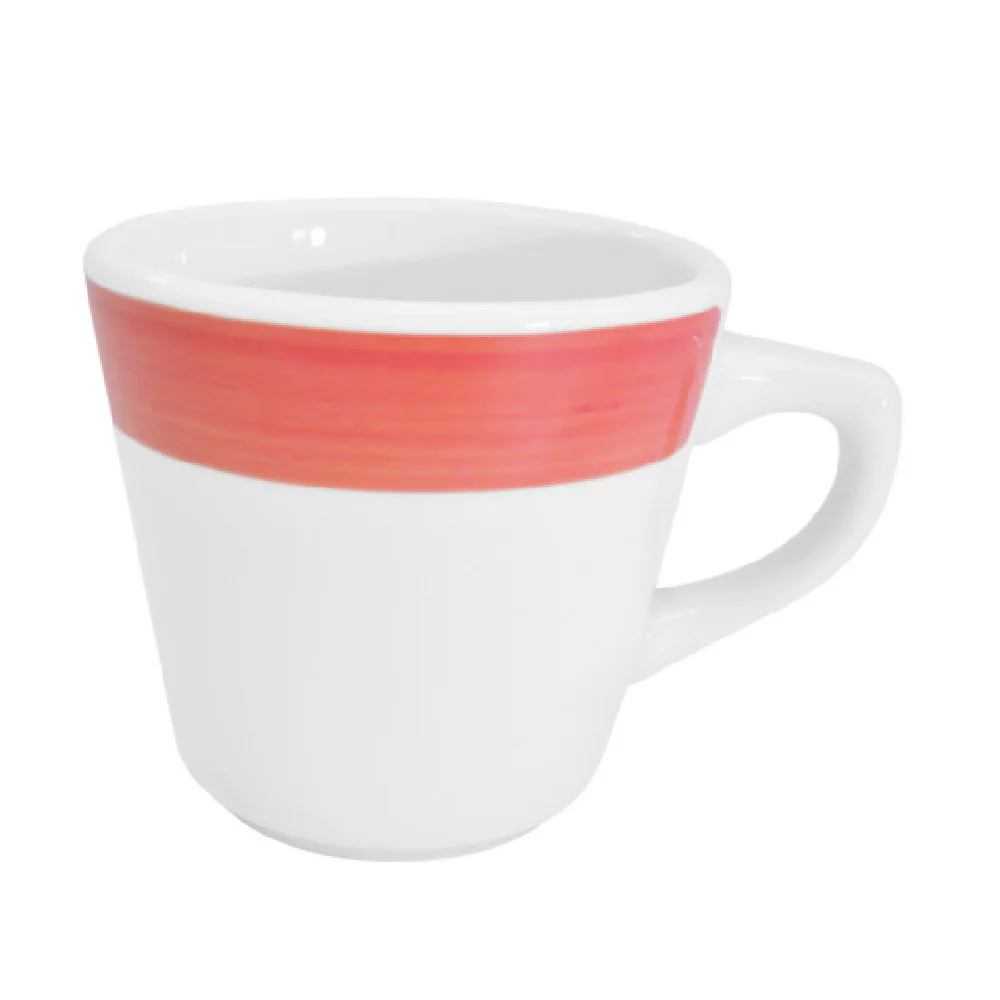 CAC China R-1-R 7-1/2 Oz Rainbow Coffee Cup Ceramic Round - 3 Dozen Cases