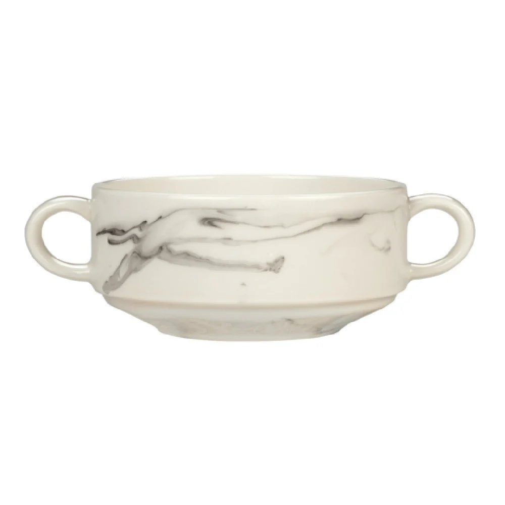 Libbey 999533011 6-1/4 Inch Cream Soup Bowl with Large Handles Porcelain
