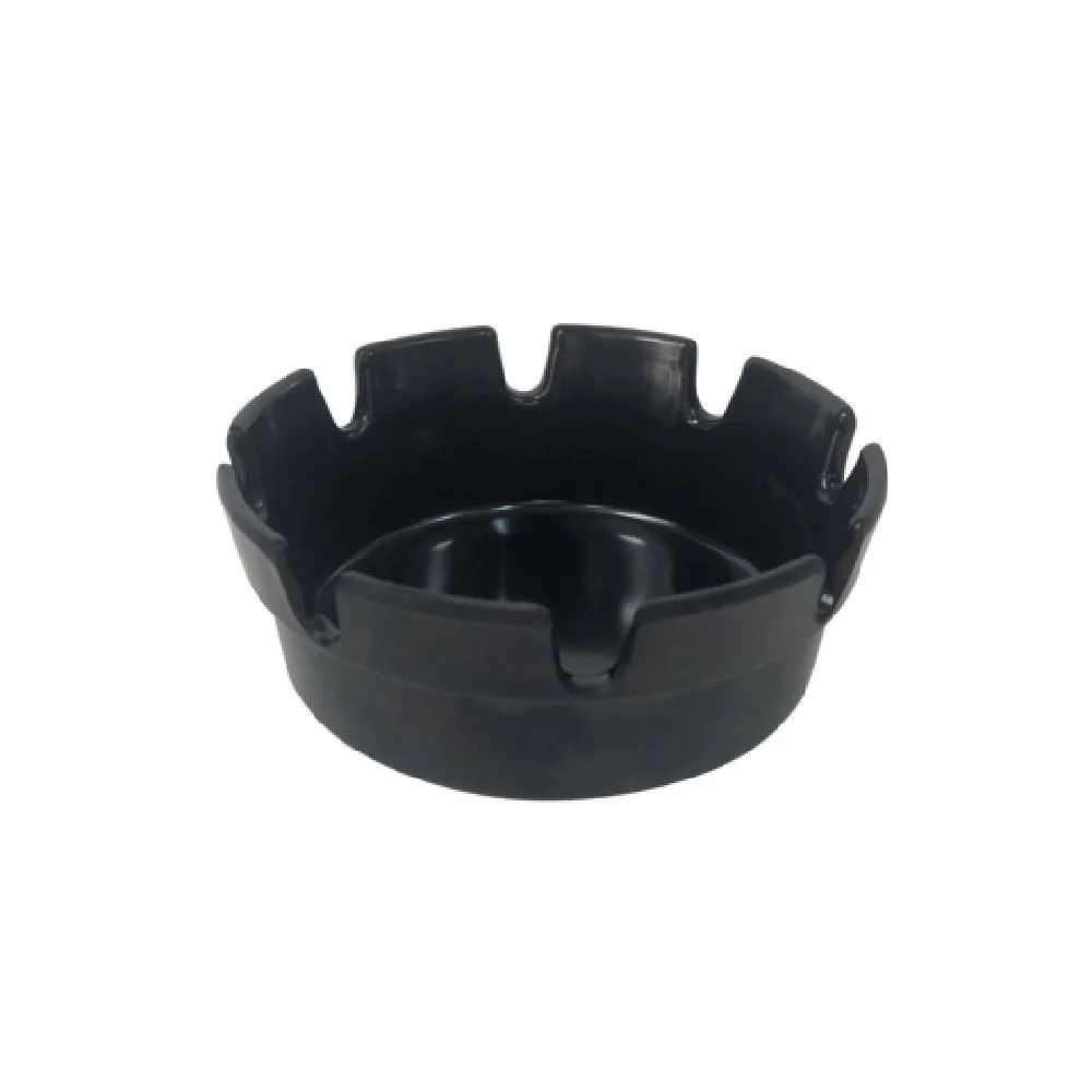 CAC China PAST-4K 4 Inch Diameter Round Ashtray Melamine Black