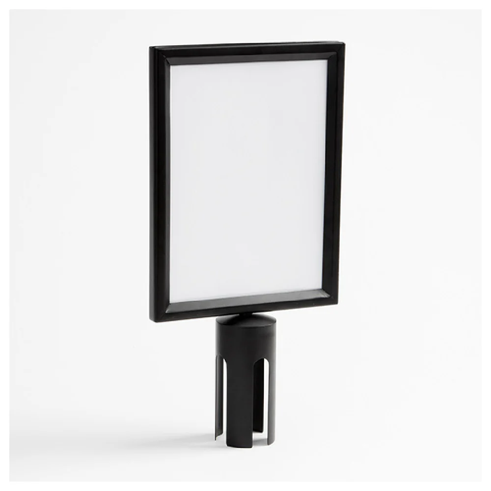 American Metalcraft RSSIGNBLK 8-1/2 Inch Barrier Sign Stainless Steel Black Finish