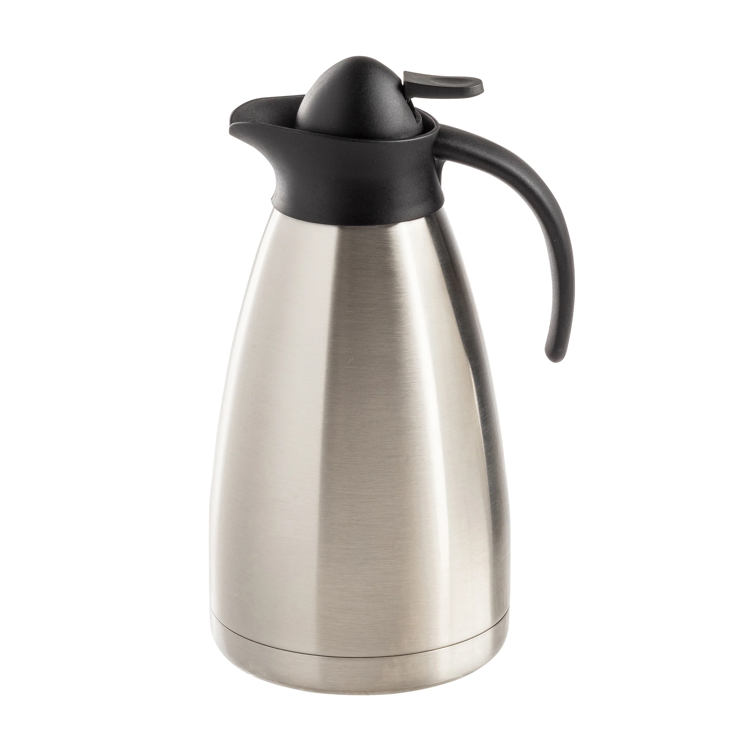 Tablecraft 10298 50 Oz Thumb Press Vacuum Insulated Coffee Carafe Stainless Steel