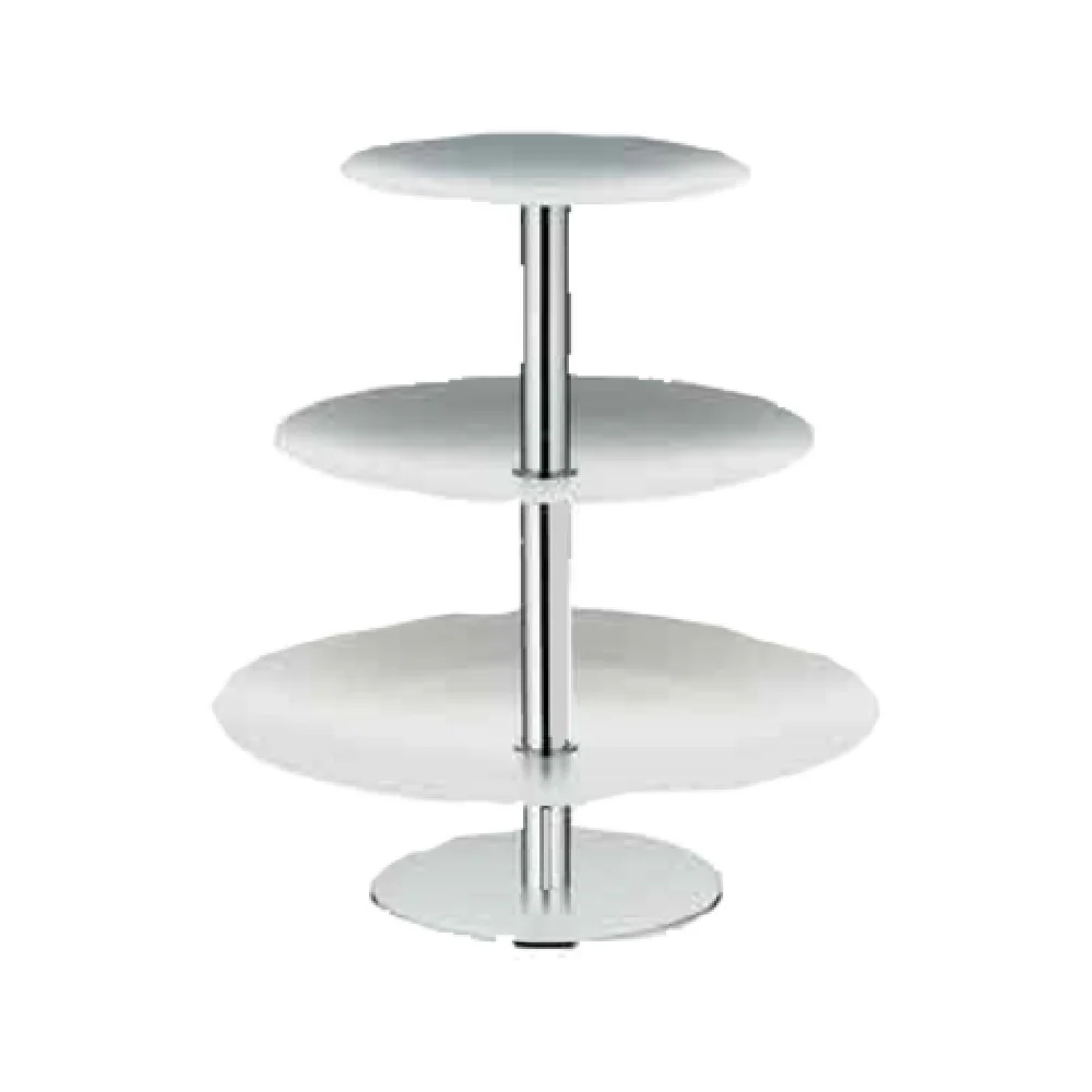 BauscherHepp 06.0470.6040 11 to 18 Inch Diameter 3 Tier Stainless Steel Etagere BauscherHepp 06.0470.6040 11 to 18 Inch Diameter 3 Tier Stainless Steel Etagere
