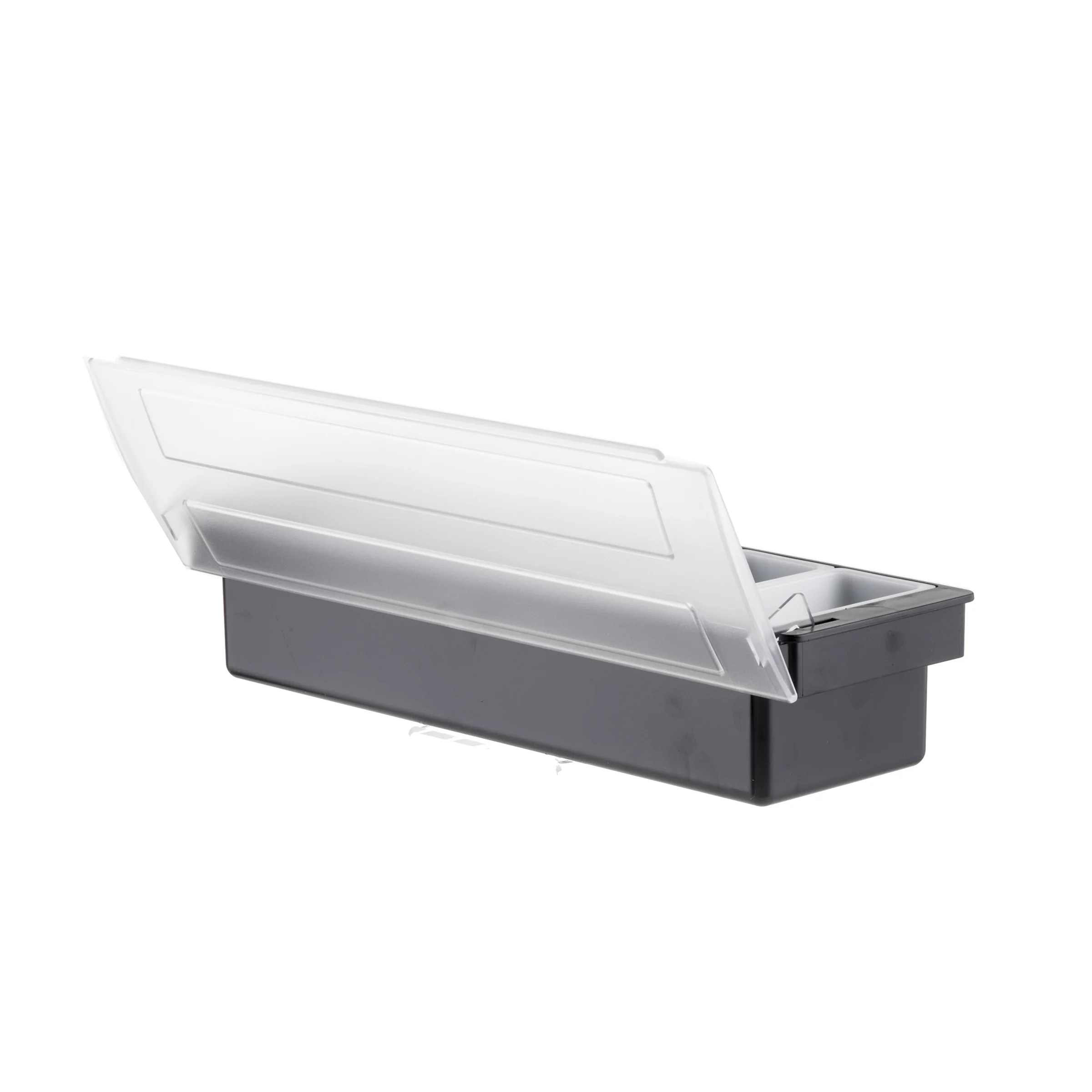 Tablecraft 102 19-1/2 Inch Bar Condiment Holder with 6 White Inserts Plastics Black Tablecraft 102 19-1/2 Inch Bar Condiment Holder with 6 White Inserts Plastics Black