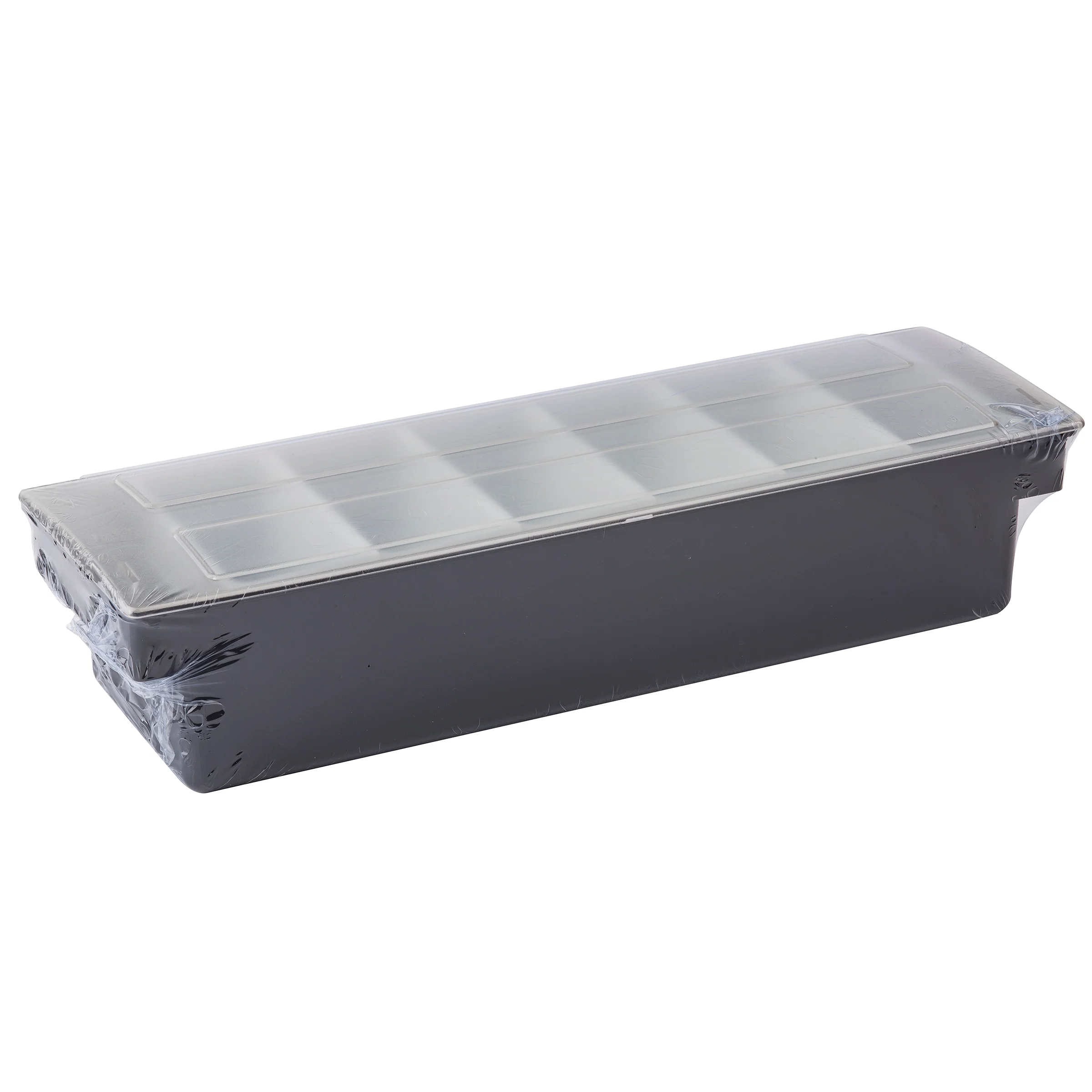 Tablecraft 102 19-1/2 Inch Bar Condiment Holder with 6 White Inserts Plastics Black Tablecraft 102 19-1/2 Inch Bar Condiment Holder with 6 White Inserts Plastics Black