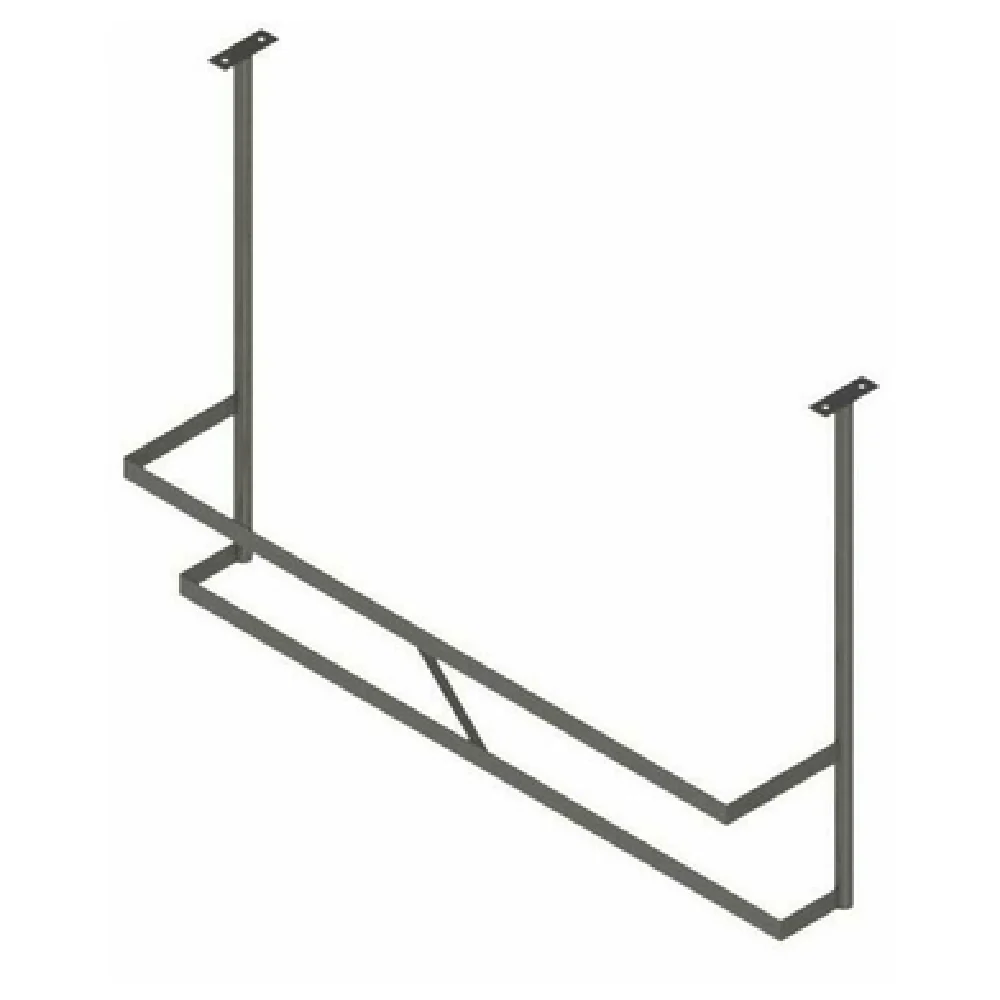 John Boos PRD1-C 43-1/4 Inch Ceiling Mount Pot Rack with Double Bar Stainless Steel