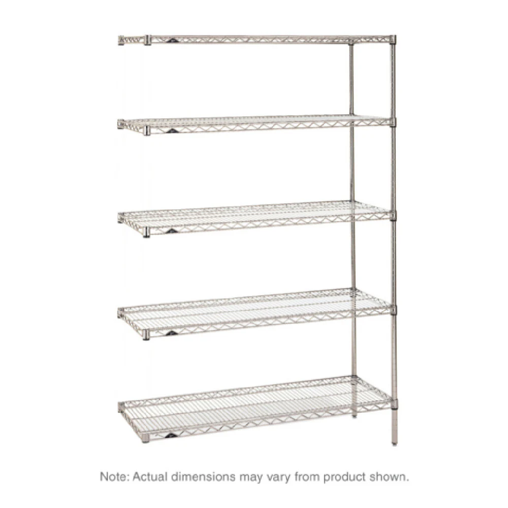 Metro 5AN327BR 30 Inch Add On Shelving Unit with 5 Wire Shelves Zinc Finish Metro 5AN327BR 30 Inch Add On Shelving Unit with 5 Wire Shelves Zinc Finish