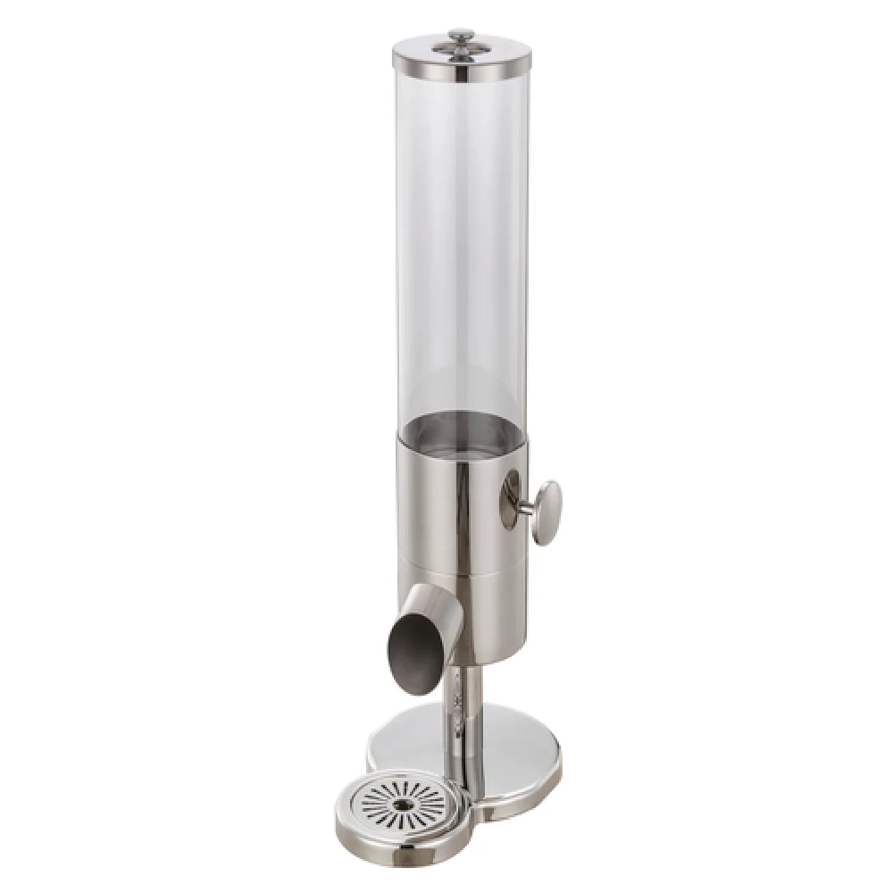 Bon Chef 22021 8 Liter Countertop Cereal Dispenser Clear Acrylic Stainless Steel Base