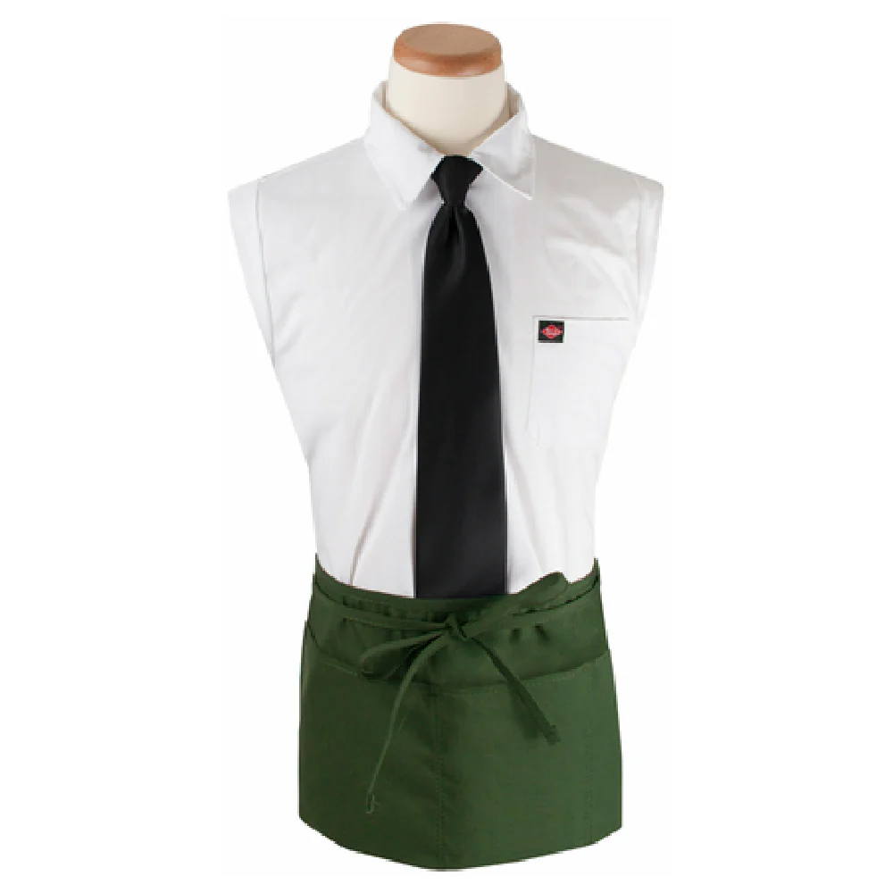 John Ritzenthaler Company 3PWACHG Waist Apron 25 Inch Long 3 Pocket Polyester Green