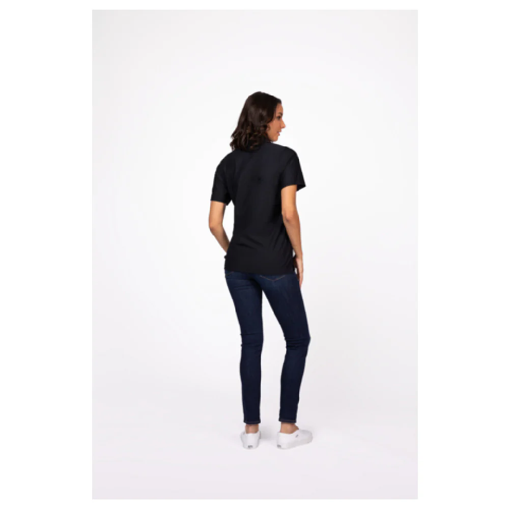 Chef Works Z650W-BLK-XL 27 Inch Women's Polo Shirt Polyester Black Button Front Chef Works Z650W-BLK-XL 27 Inch Women's Polo Shirt Polyester Black Button Front