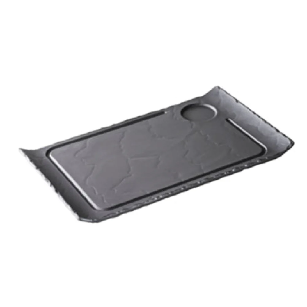Revol 642667-1 15-1/2 Inch with Upturned Ends Steak Plate Porcelain Matte Slate Revol 642667-1 15-1/2 Inch with Upturned Ends Steak Plate Porcelain Matte Slate