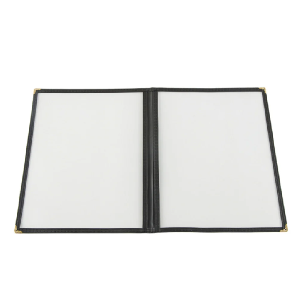 CAC China MCP2-911BK 8-1/2 Inch x 11 Inch Menu Cover 2-pocket Black Trim CAC China MCP2-911BK 8-1/2 Inch x 11 Inch Menu Cover 2-pocket Black Trim