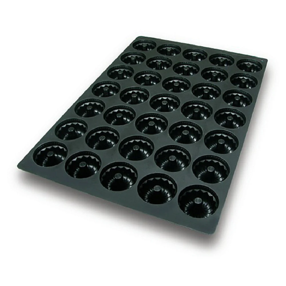 Louis Tellier SQ049 24 Inch Flexible Pastry Mold Mid-gugelhopf with Silicone