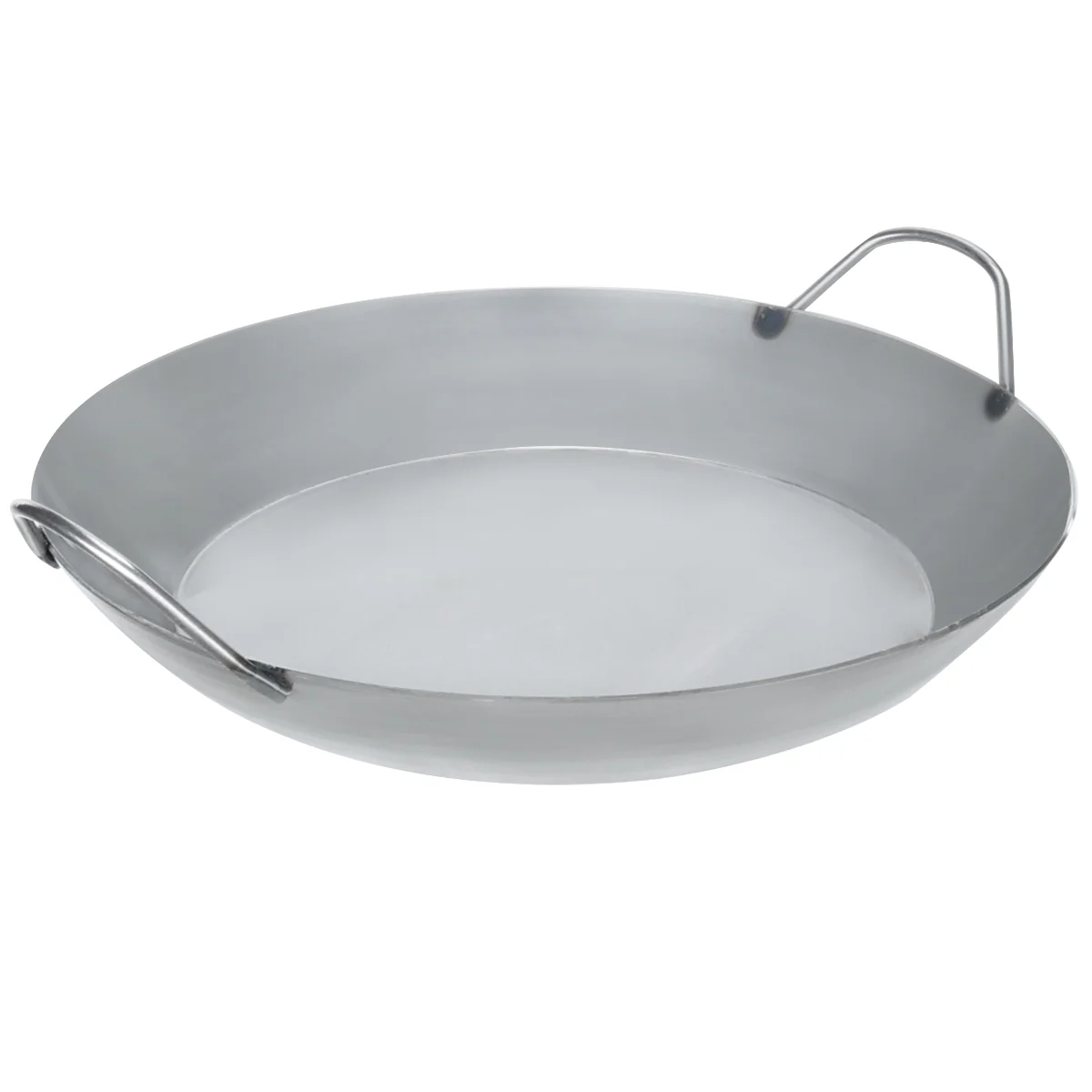 Matfer 062051 14-1/8 Inch Paella Pan gas Black Steel with Curved Sides