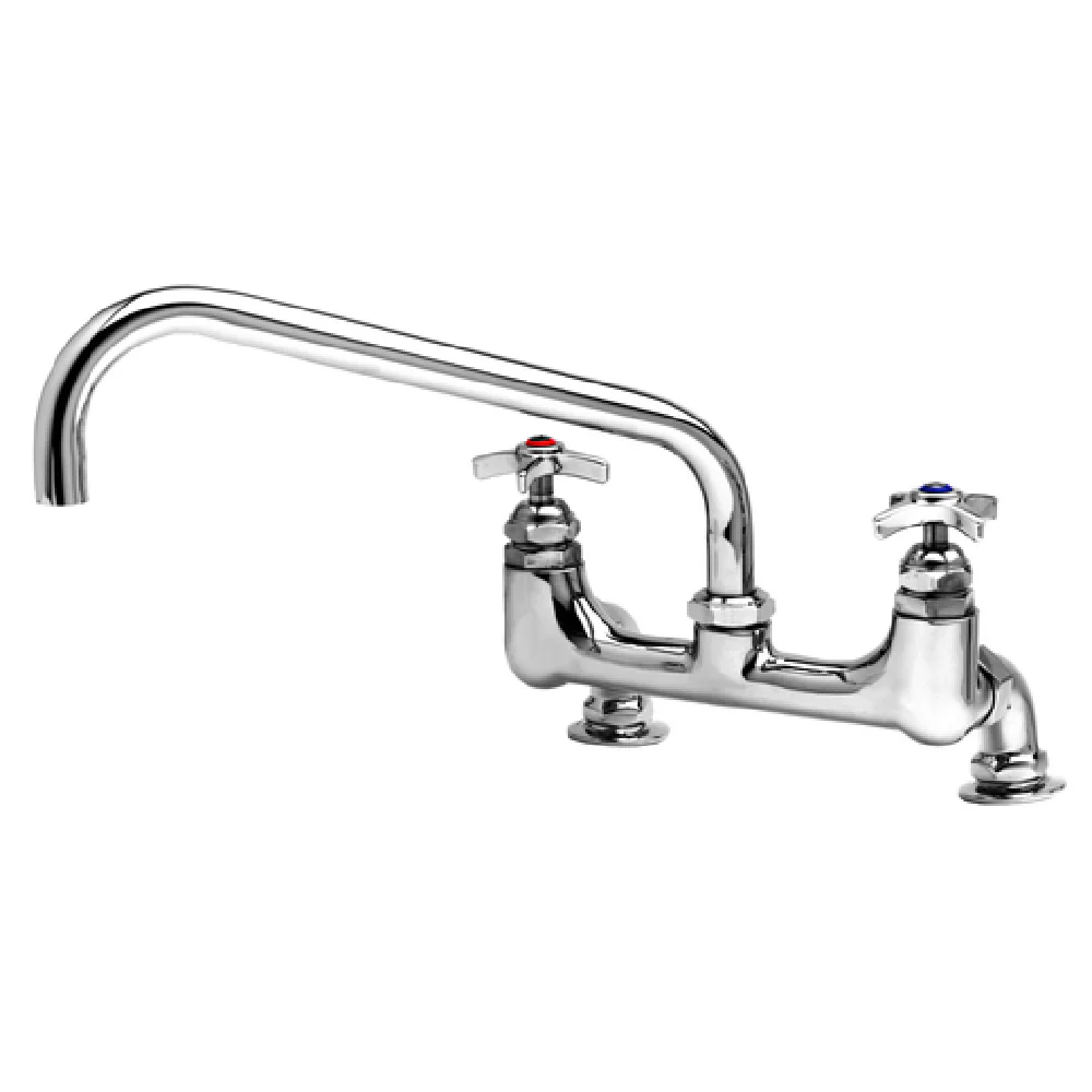 T&S Brass B-0293 Kettle & Pot Sink Faucet 12 Inch Swing Nozzle Stainless Steel and ADA Compliant