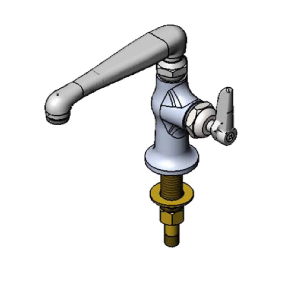 T&S Brass B-0208-CR-HW Faucet Single Red Index 6 Inch Cast Spout ADA Compliant