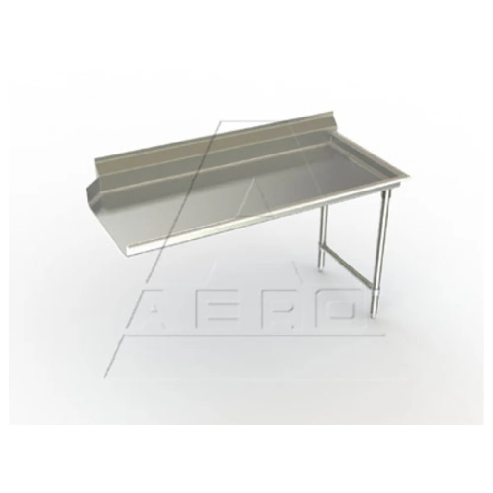 AERO Manufacturing 2CD-R-24 24 Inch Clean Dishtable Straight Design Stainless Steel with 10 Inch Backsplash