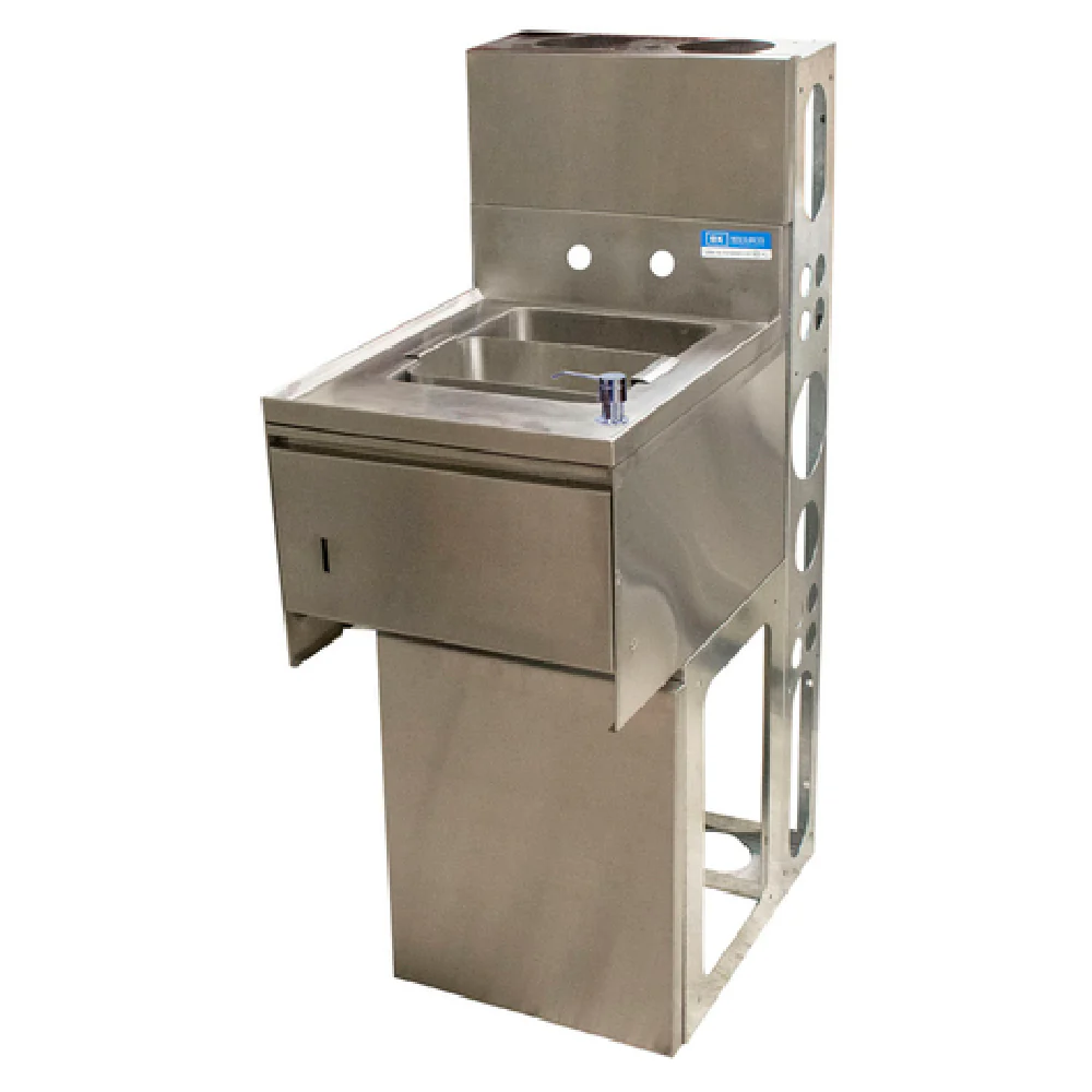 BK Resources UBDW-18-1012HST-12 12-1/2 Inch Underbar Sink with Accessories Stainless Steel BK Resources UBDW-18-1012HST-12 12-1/2 Inch Underbar Sink with Accessories Stainless Steel
