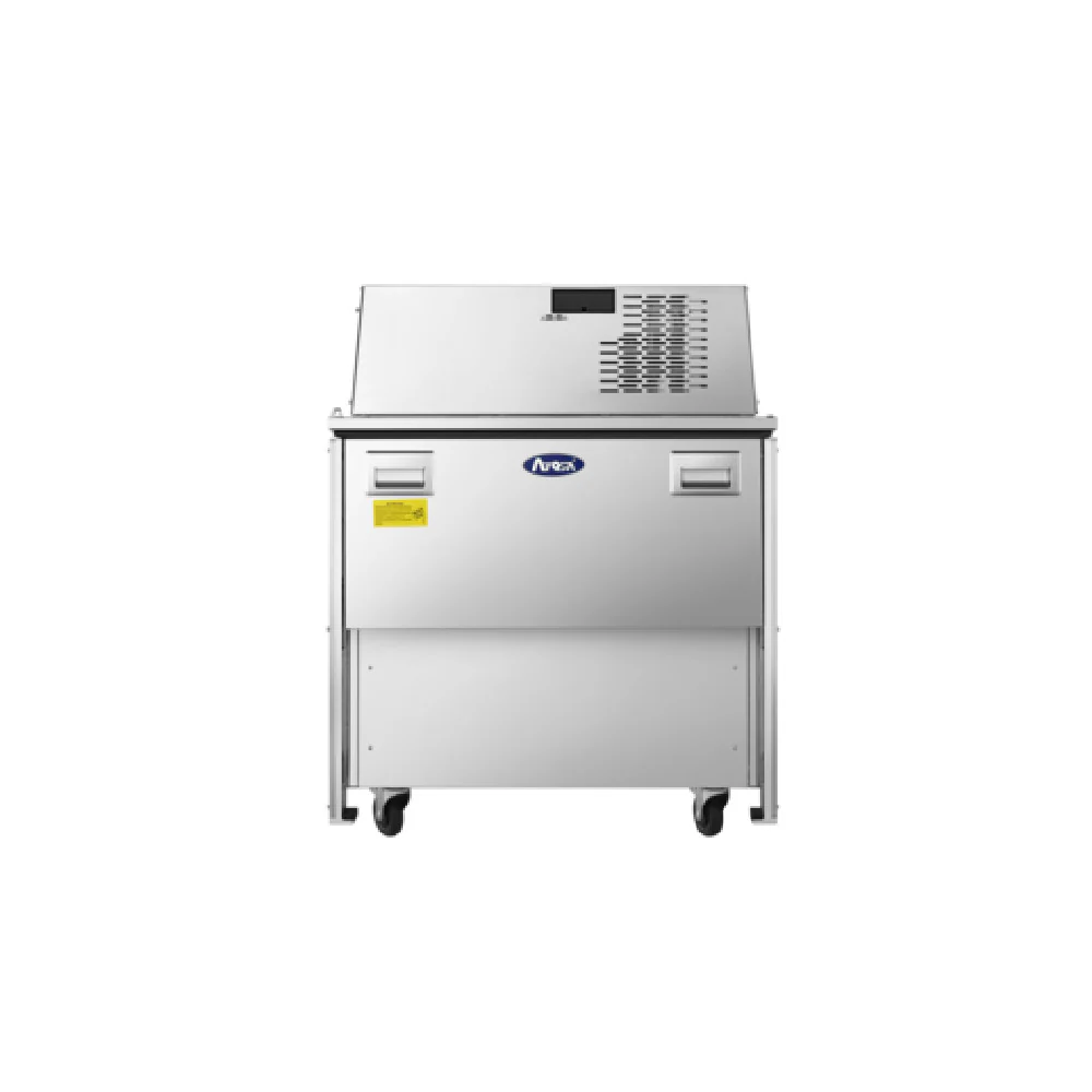 Atosa AMC-3401 34 Inch Single Sided Milk Cooler Refrigerated Forced Air System