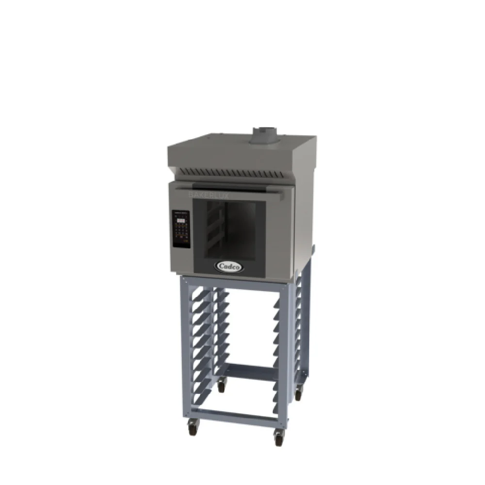 Cadco BLS-4HLD-1H 32 Inch Electric Heavy-Duty Convection Oven with Stand and Ventless Hood Cadco BLS-4HLD-1H 32 Inch Electric Heavy-Duty Convection Oven with Stand and Ventless Hood