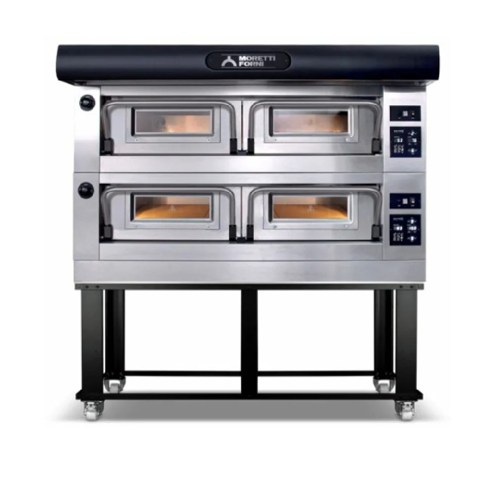 AMPTO P120E A2X 49 Inch Electric Deck-type Pizza Oven with Halogen Lighting AMPTO P120E A2X 49 Inch Electric Deck-type Pizza Oven with Halogen Lighting