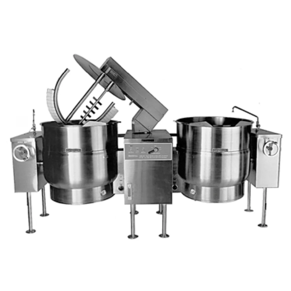 Crown Steam ELTM-100-2_208/60/3 121 Inch Electric Kettle Mixer 2/3 Jacket 100 Gallon