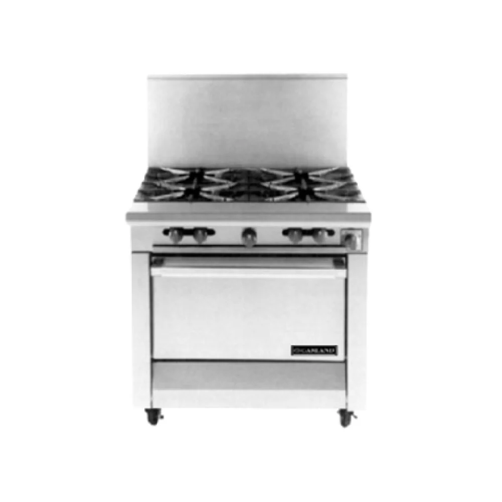 Garland M44T_NAT 34 Inch Gas Range Modular Stainless Steel with 4 Burners 140000 BTU Garland M44T_NAT 34 Inch Gas Range Modular Stainless Steel with 4 Burners 140000 BTU