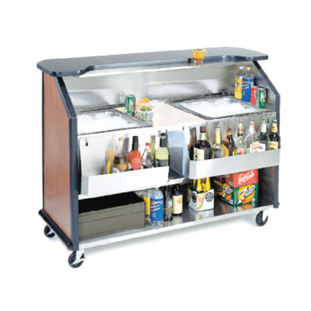 Lakeside 886 63-1/2 Inch Portable Bar Waterproof Laminate Top Black Finish Lakeside 886 63-1/2 Inch Portable Bar Waterproof Laminate Top Black Finish