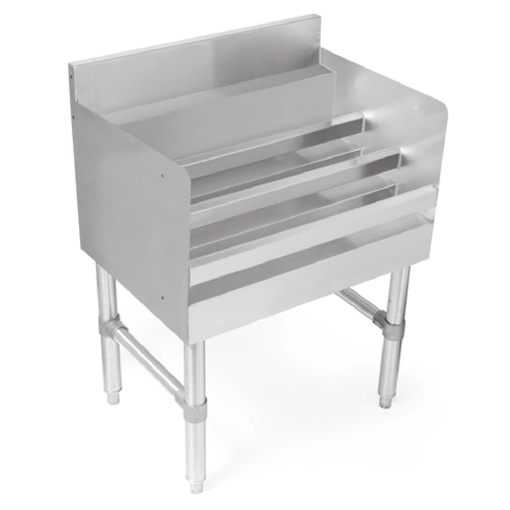 John Boos UBLD-1812-X 12 Inch Slim-Line Freestanding Underbar Liquor Display Stainless Steel 3 Steps John Boos UBLD-1812-X 12 Inch Slim-Line Freestanding Underbar Liquor Display Stainless Steel 3 Steps