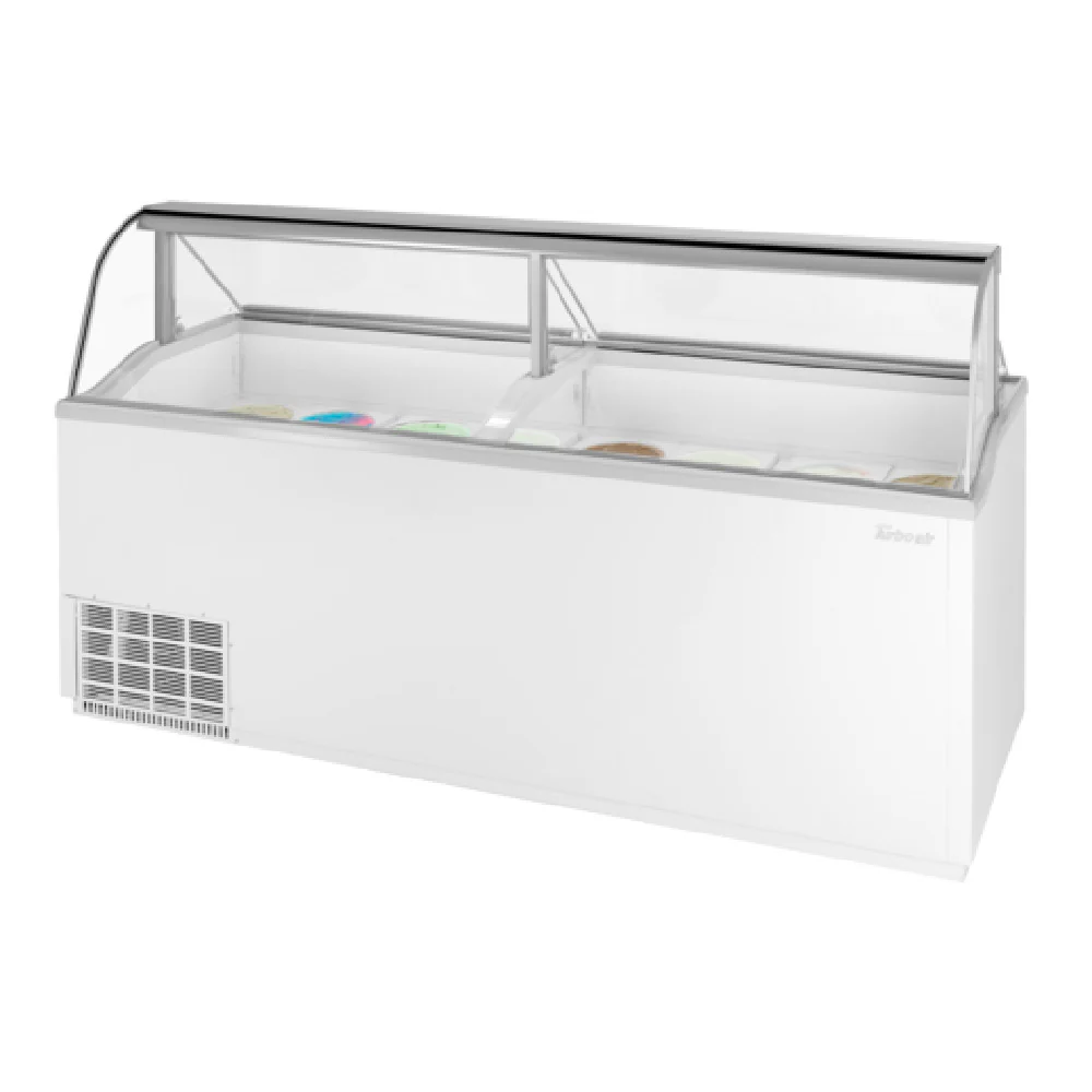 Turbo Air TIDC-91W-N 89 Inch Ice Cream Dipping Cabinet with 16 Tub Capacity