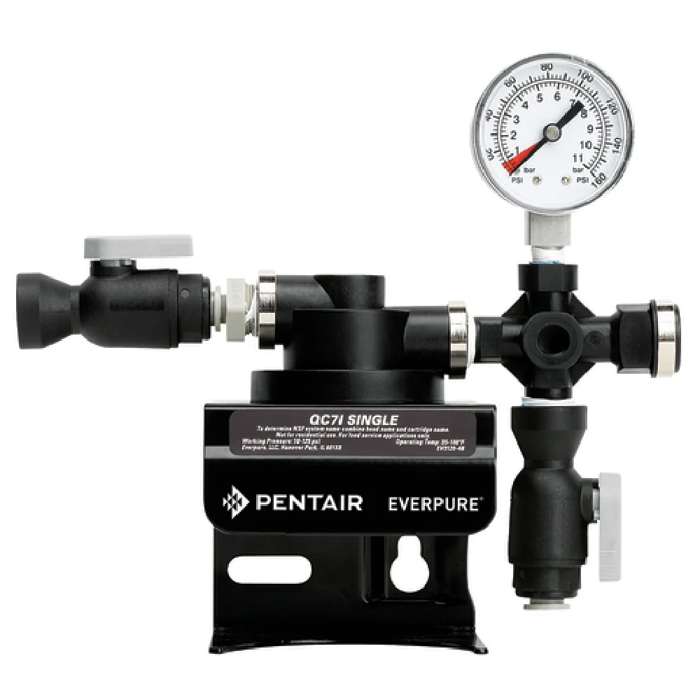 Everpure EV927241 QC7I Water Filtration System Head with Shut-off Valve