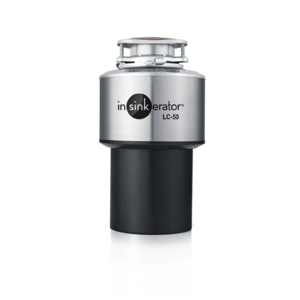 InSinkErator LC-50 1/2 HP Disposer Stainless Steel Fits 3-1/2 to 4 Inch Sink Opening with Automatic Reversing Motor InSinkErator LC-50 1/2 HP Disposer Stainless Steel Fits 3-1/2 to 4 Inch Sink Opening with Automatic Reversing Motor