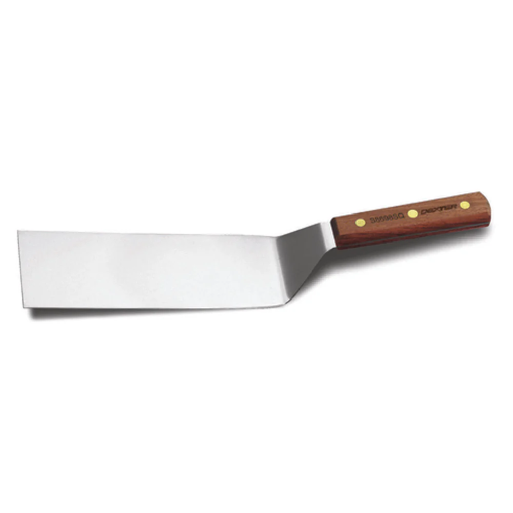 Dexter Russell S8698SQ 8 Inch Stainless Steel Hamburger Turner with Rosewood Handle