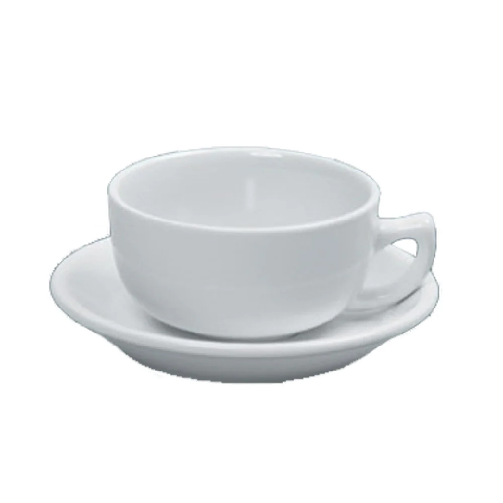 Yanco AC-56 14 Oz Cappuccino Cup Round Porcelain Super White - 3 Dozen Cases