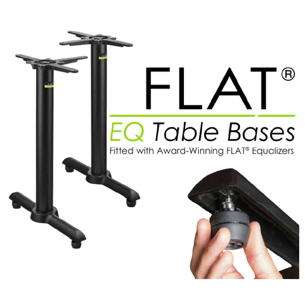 FLAT Tech CT2060 22 Inch End Base with Hydraulic Stabilization Cast Iron Table Base