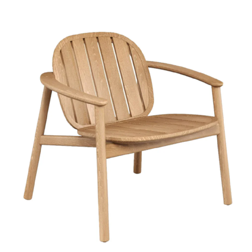 emuamericas llc E6053 30 Inch Stacking Lounge Armchair Outdoor FSC Teak with Style emuamericas llc E6053 30 Inch Stacking Lounge Armchair Outdoor FSC Teak with Style