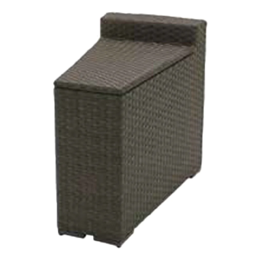 Plantation Prestige Commercial Furniture 8782134-0167 21 Inch Triangular Armrest with Storage Woven All Weather Resin Plantation Prestige Commercial Furniture 8782134-0167 21 Inch Triangular Armrest with Storage Woven All Weather Resin