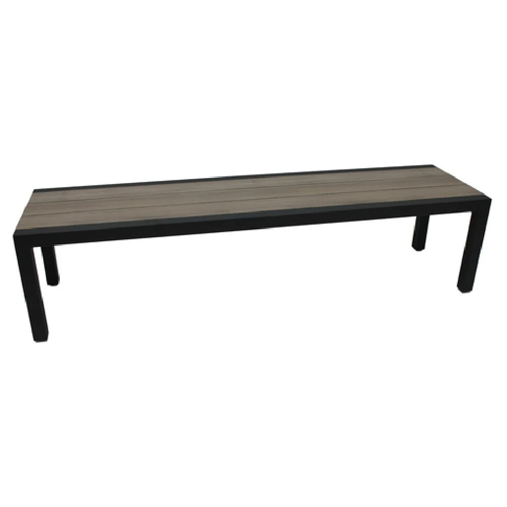 Plantation Prestige Commercial Furniture 8772000-01 69 Inch Bench Faux Wood Gunmetal Frame Outdoor Indoor Plantation Prestige Commercial Furniture 8772000-01 69 Inch Bench Faux Wood Gunmetal Frame Outdoor Indoor