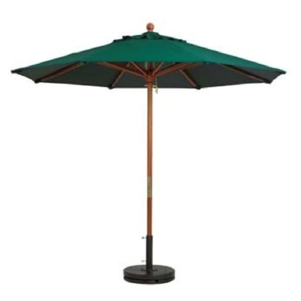 Grosfillex 98942031 7 Ft Diameter Round Top Commercial Umbrella Wooden Pole Forest Green Grosfillex 98942031 7 Ft Diameter Round Top Commercial Umbrella Wooden Pole Forest Green