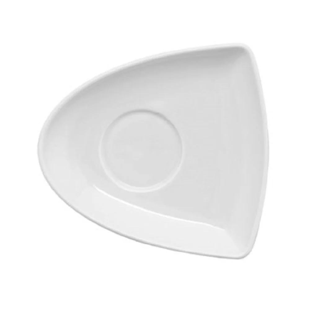 BauscherHepp 927135 5-4/5 Inch Porcelain Asymmetrical Saucer 36 Packs BauscherHepp 927135 5-4/5 Inch Porcelain Asymmetrical Saucer 36 Packs