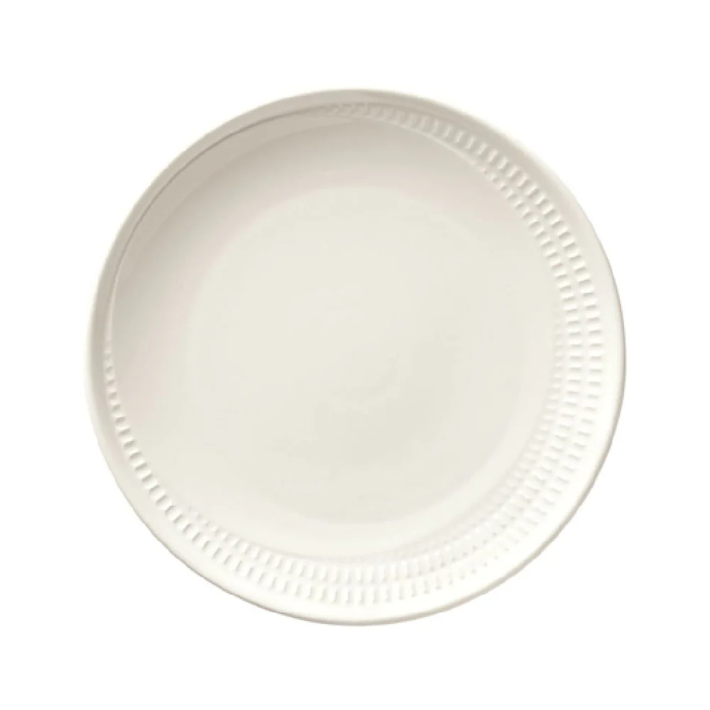 Libbey 968001139 9 Inch Diameter Round Plate with Highly Polished Foot Porcelain
