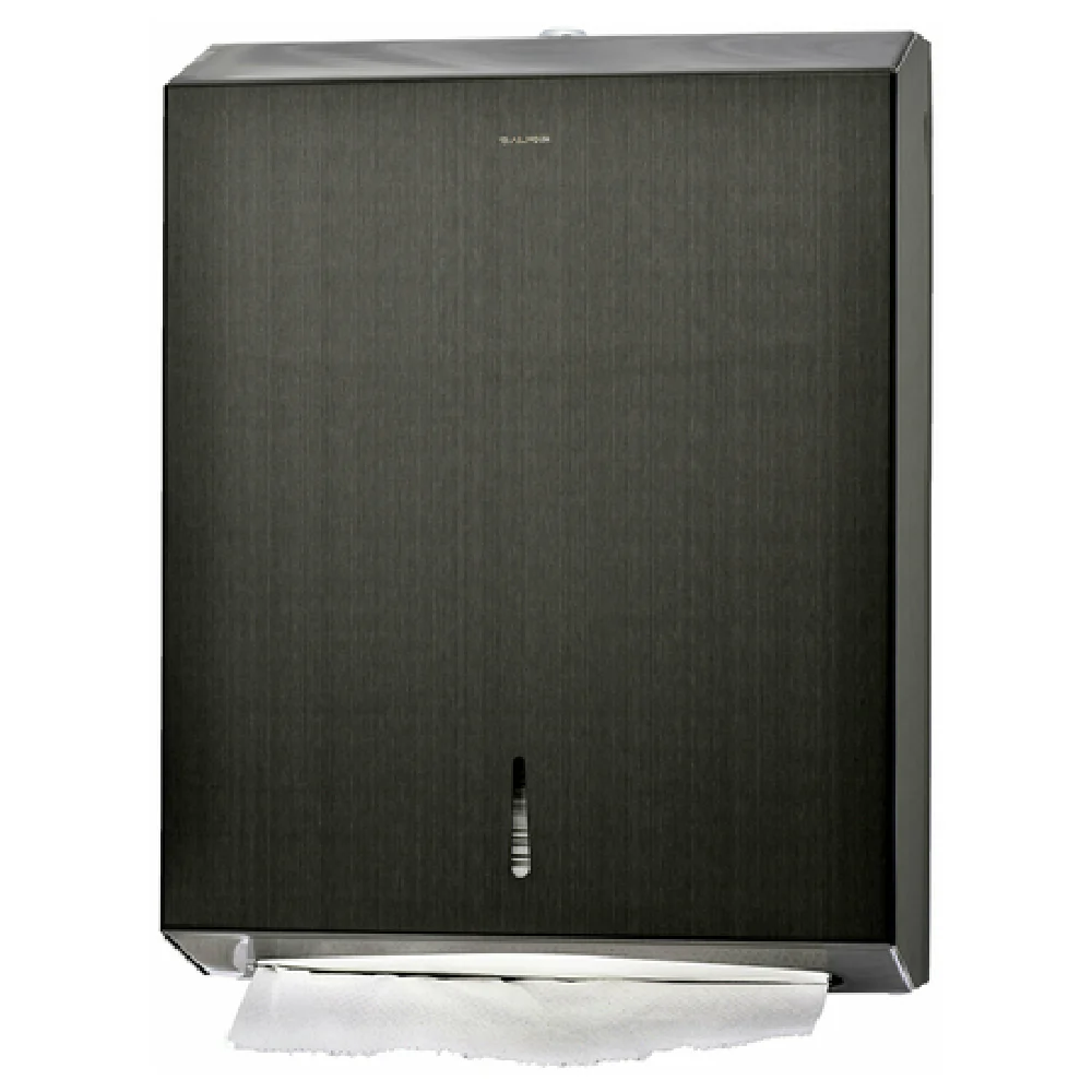 Alpine Industries ALP480-AN 11-1/5 Inch Paper Towel Dispenser Wall-mounted Stainless Steel Brushed Antique Nickel with Lock and Key