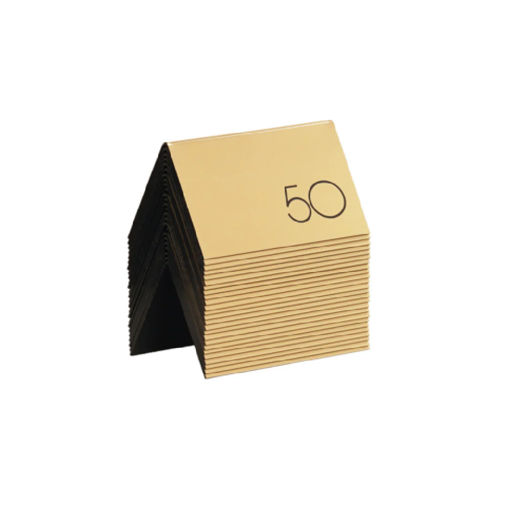 Cal Mil 22625B-11 5 Inch Engraved Number Tent Horizontal Gold and Black Sign
