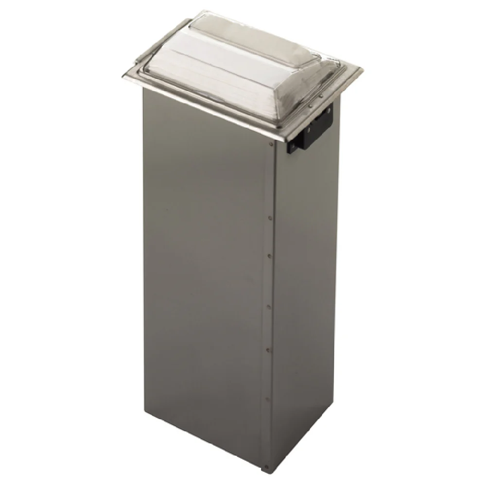 Carlisle H2001CLSS 7 Inch Stainless Steel Napkin Dispenser with Steel Faceplate