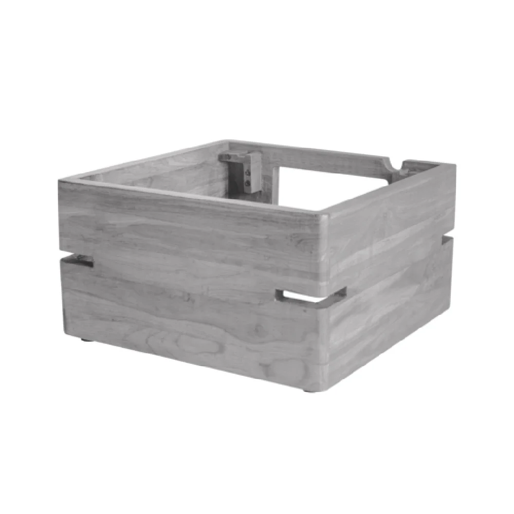 Steelite DWFB116WDGW 11 Inch Buffet Riser Grey Wash Wood Display Riser Steelite DWFB116WDGW 11 Inch Buffet Riser Grey Wash Wood Display Riser