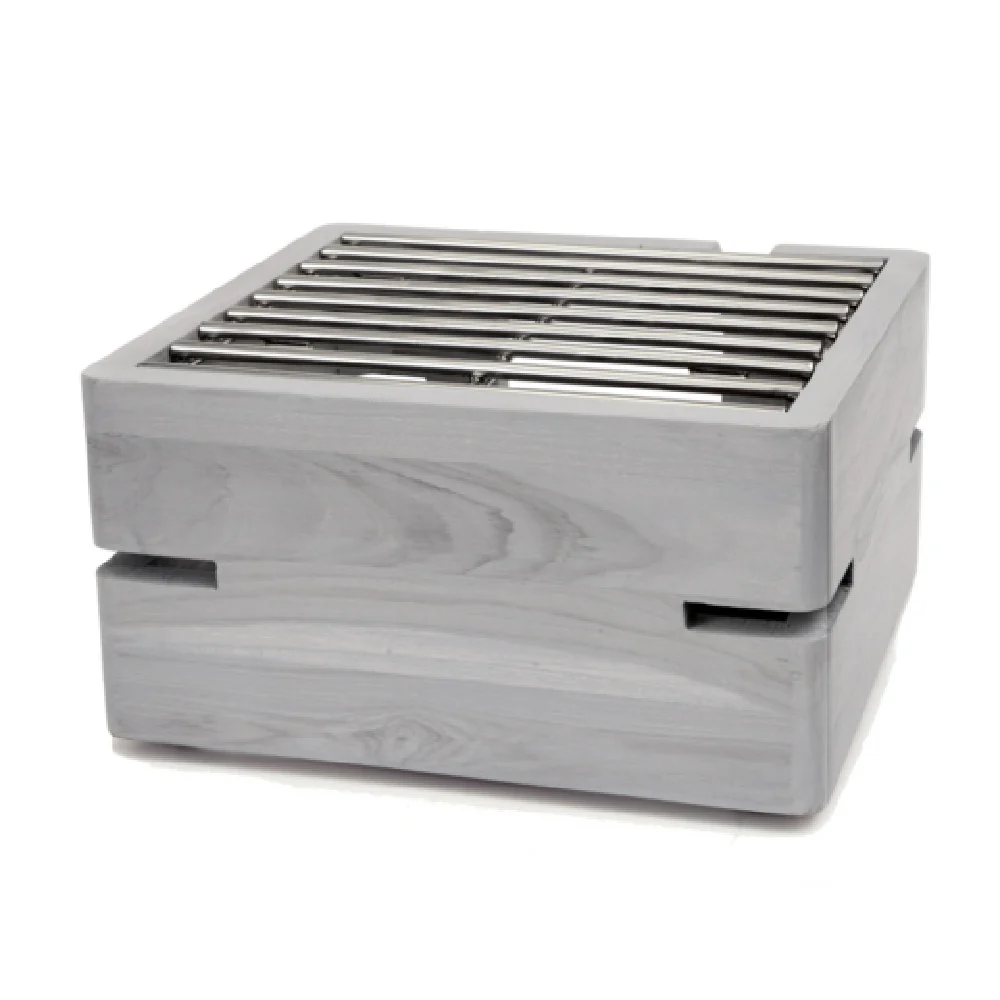 Steelite DWFB116WDGW 11 Inch Buffet Riser Grey Wash Wood Display Riser Steelite DWFB116WDGW 11 Inch Buffet Riser Grey Wash Wood Display Riser
