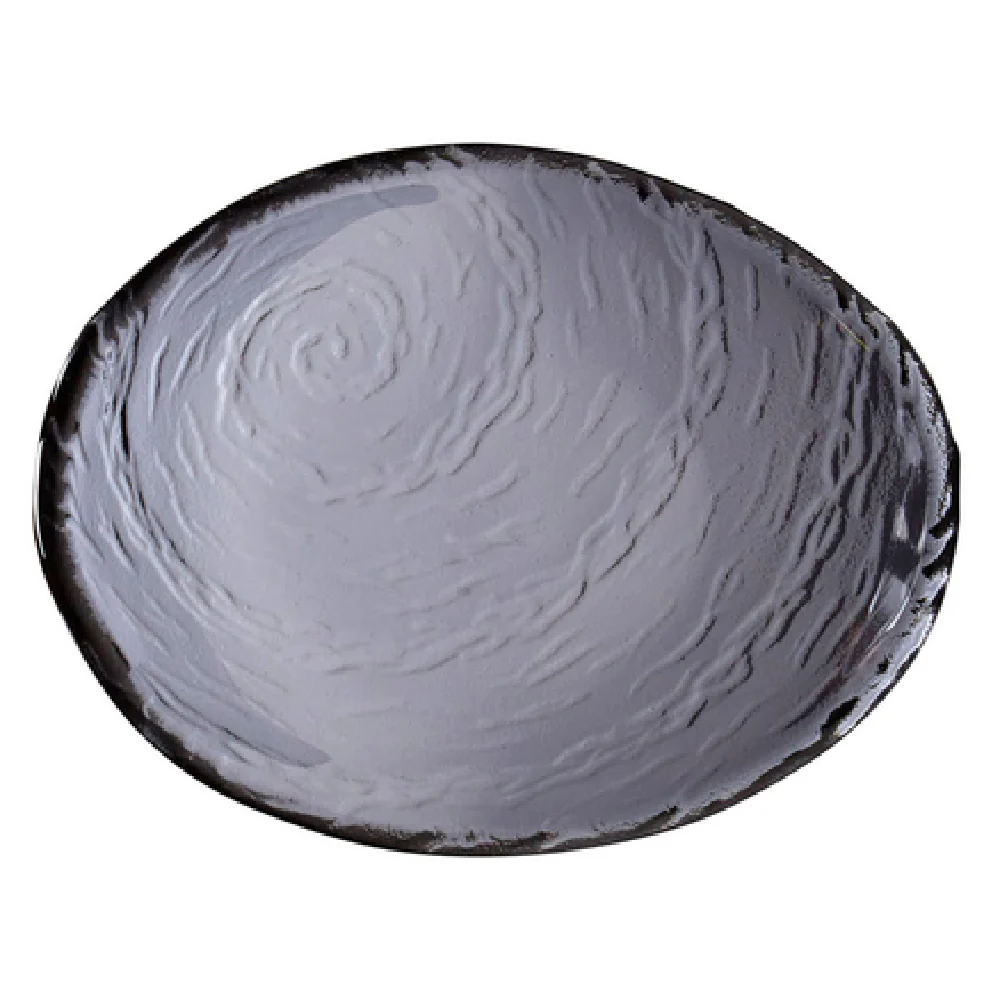 Steelite 6513G376 4.0 Oz Oval Bowl 7.625 Inch Smoke Finish Glass
