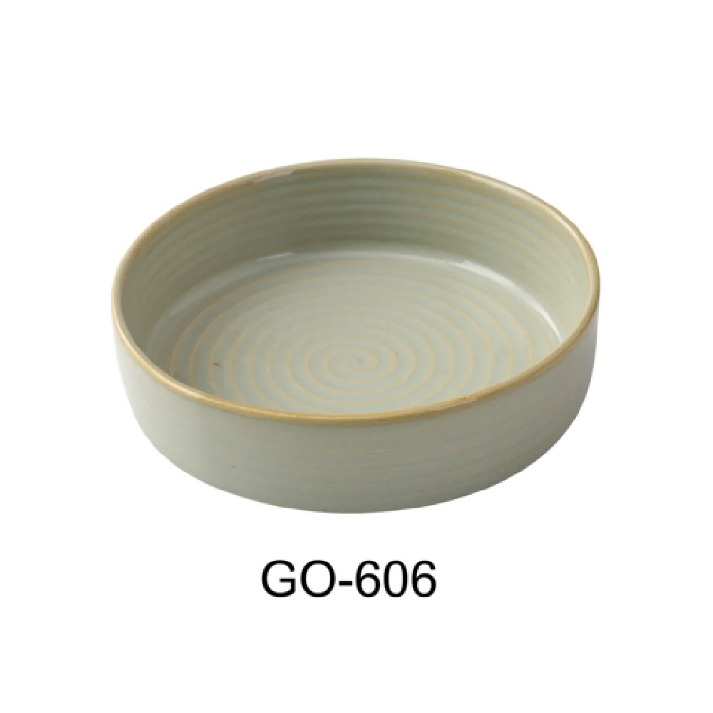 Yanco GO-606 6 Inch Porcelain Golden Coast Serving Bowl 13 oz Earthy Tone