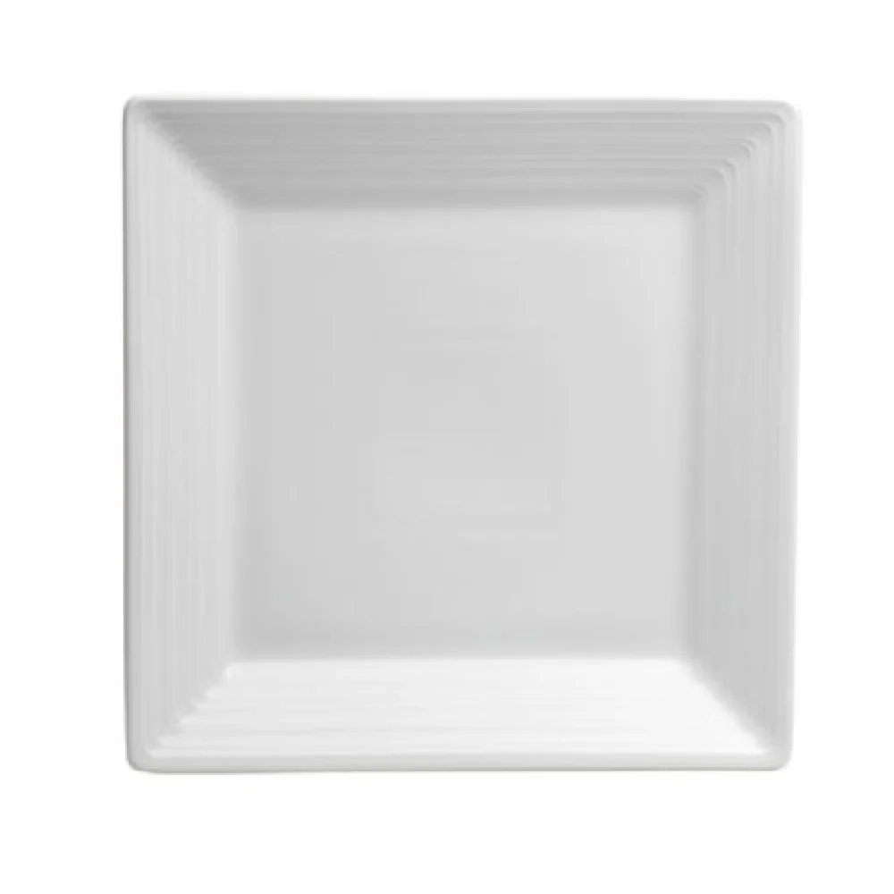 1880 Hospitality R4570000136S 8-1/2 Inch Square Plate Porcelain Embossed Bright White