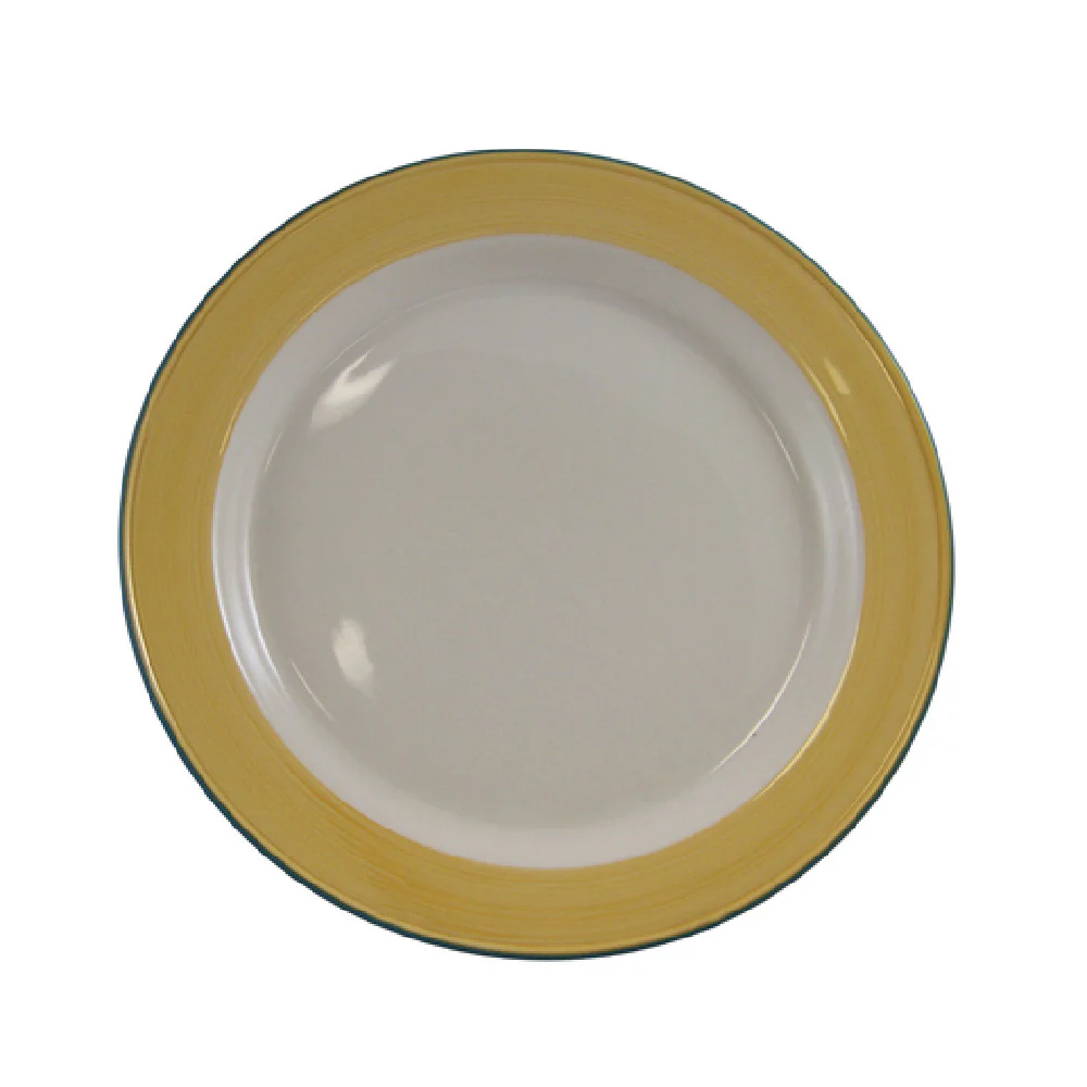 Steelite 15300211 9 Inch Diameter Slimline Plate Alumina Vitrified Rio Yellow